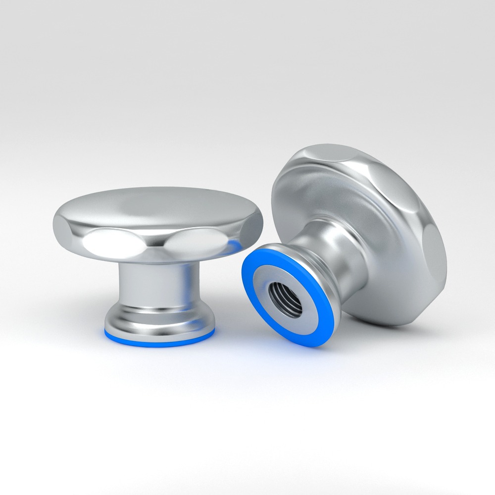 EHEDG Hygienic star knob in stainless steel 1 EHEDG Hygienic star knob in stainless steel